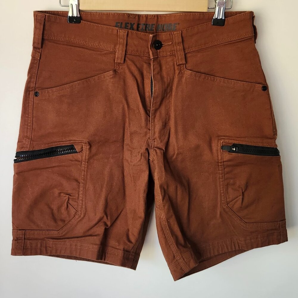 Duluth Trading Company Men's	Flex Firehose Shorts Size 30 Rust Orange